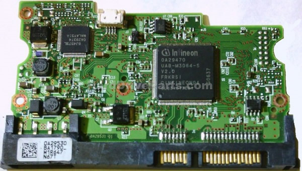 Hitachi DT01ACA300 PCB Circuit Board 0A29470 - Кликните на картинке, чтобы закрыть