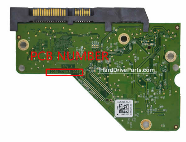 WD WD40PURX-64GVNY0 PCB Circuit Board 2060-771945-002 - Кликните на картинке, чтобы закрыть